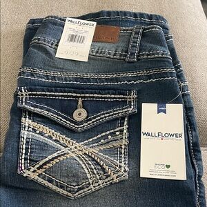 Wallflower Dark Blue Stitch Detail Jeans